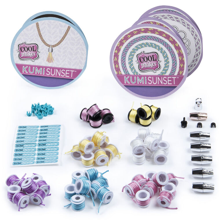 Cool Maker, KumiKreator Sunset and Jewels Fashion Pack 2-Pack Refill,  Friendship Bracelet and Necklace Activity Kit