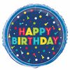 Ballon aluminium rond, 18 " - Peppy Birthday - Édition anglaise