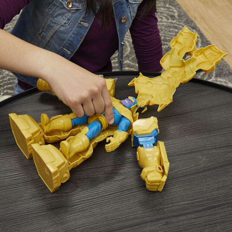 Marvel Avengers Mech Strike Action Figure Toy Infinity Mech Suit Thanos And Blade Weapon Accessory