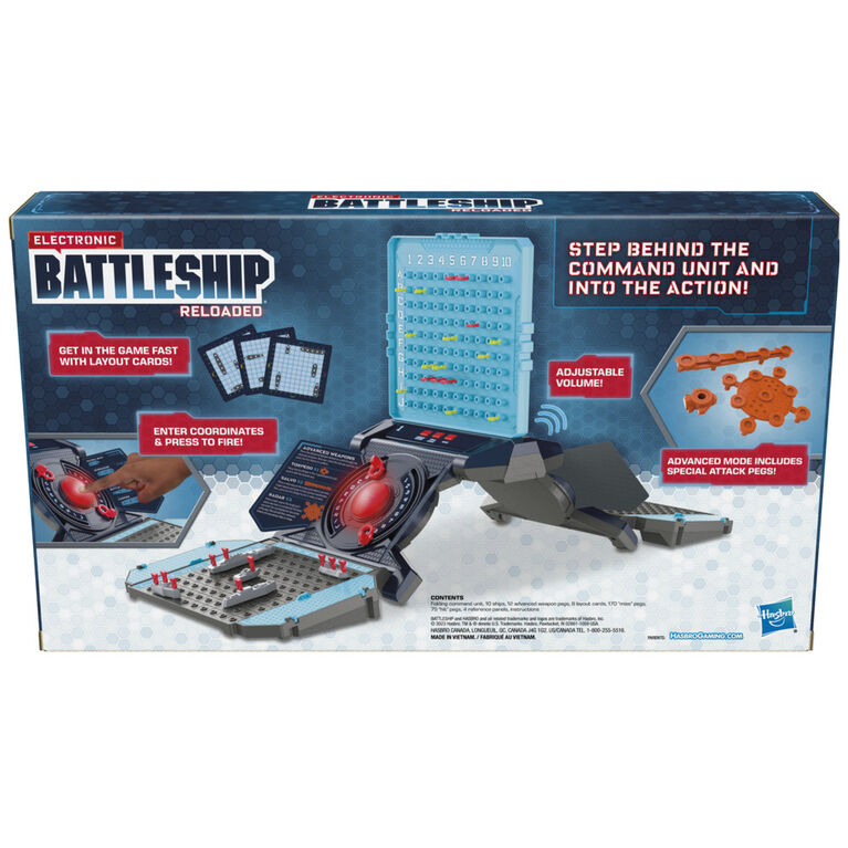 Touché coulé électronique, jeu de plateau pour enfants et familles, jeu de bataille navale stratégique pour 1 ou 2 joueurs - Édition anglaise