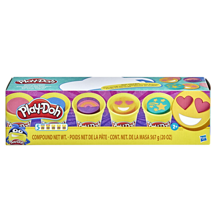 Play-Doh Color Me Happy 5-Pack of Modeling Compound with 3 Emoji-Inspired Cans