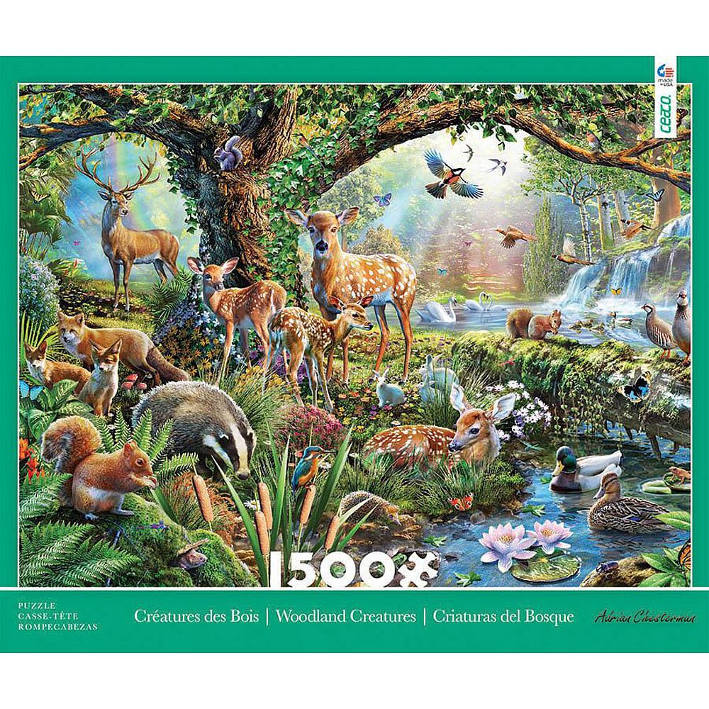 Ceaco - WoodlandCreatures 1500 Piece Puzzle by Adrian Chesterman