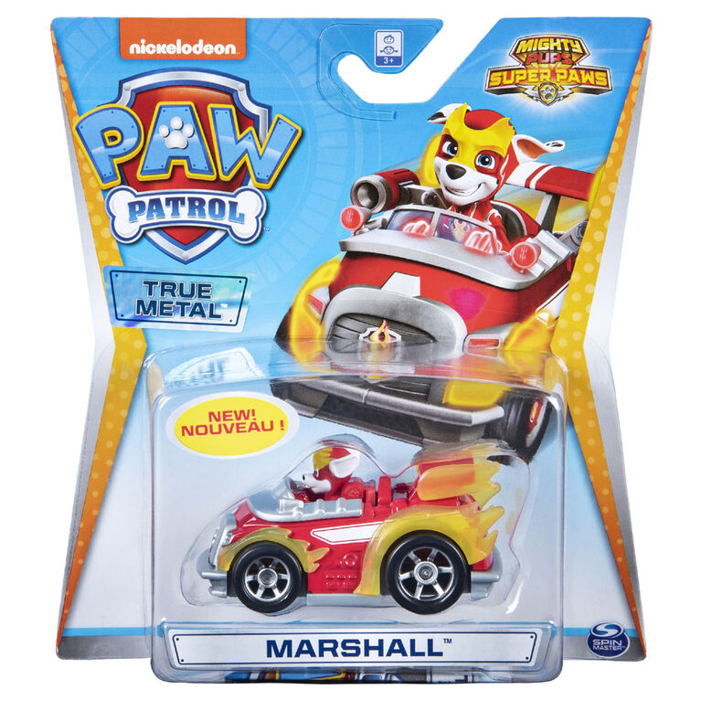 PAW Patrol - True Metal Mighty Marshall Super PAWs Collectible Die-Cast Vehicle - Mighty Series 1:55 Scale