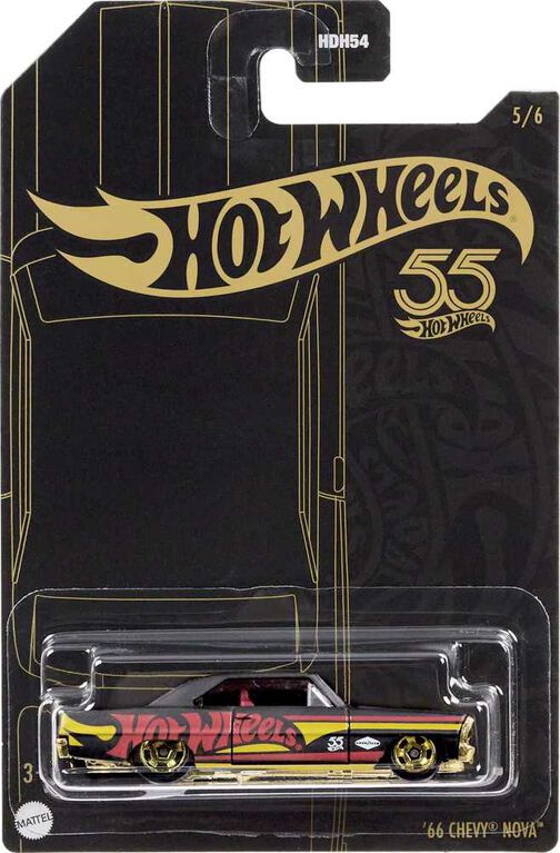 Hot Wheels 66 Chevy Nova "Pearl and Chrome" 1:64 Scale Vehicle