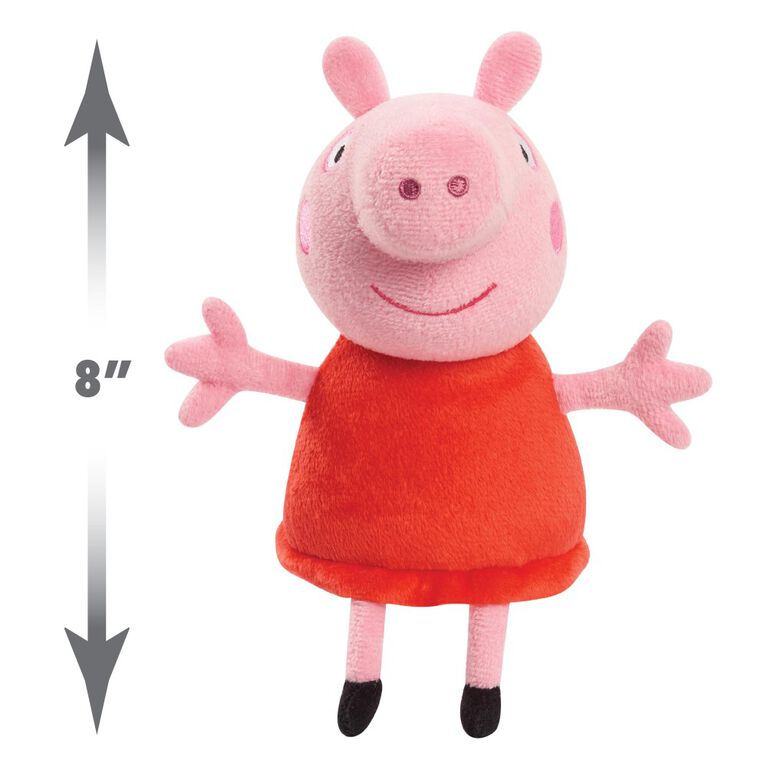 Peppa Pig 8-Inch Bean Plush Peppa Pig, Super Soft and Cuddly Small Plush Stuffed Animal