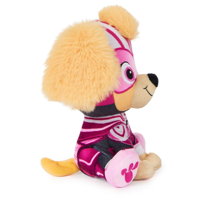 PAW Patrol : La Super Patrouille le film, Peluche Stella Super Patrouille de 17 cm, animaux en peluche haut de gamme