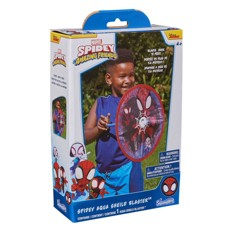 Swimways Marvel Spidey Aqua Shield Blaster, Swimming Pool Accessories & Kids Pool Toys, Spidey Party Supplies & Water Toys