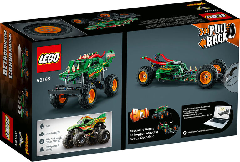 LEGO Technic Monster Jam Dragon 42149 Building Toy Set (217 Pieces)