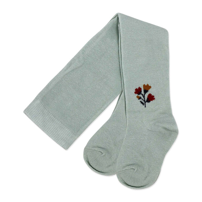 Baby Mode Ensemble 3 pièces en tricot froissé : motif floral vert, 0-3M