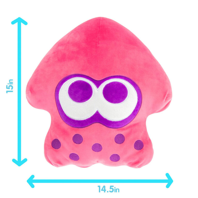 Club Mocchi- Mocchi- Splatoon 2 Mega Neon Pink Squid Plush Stuffed Toy