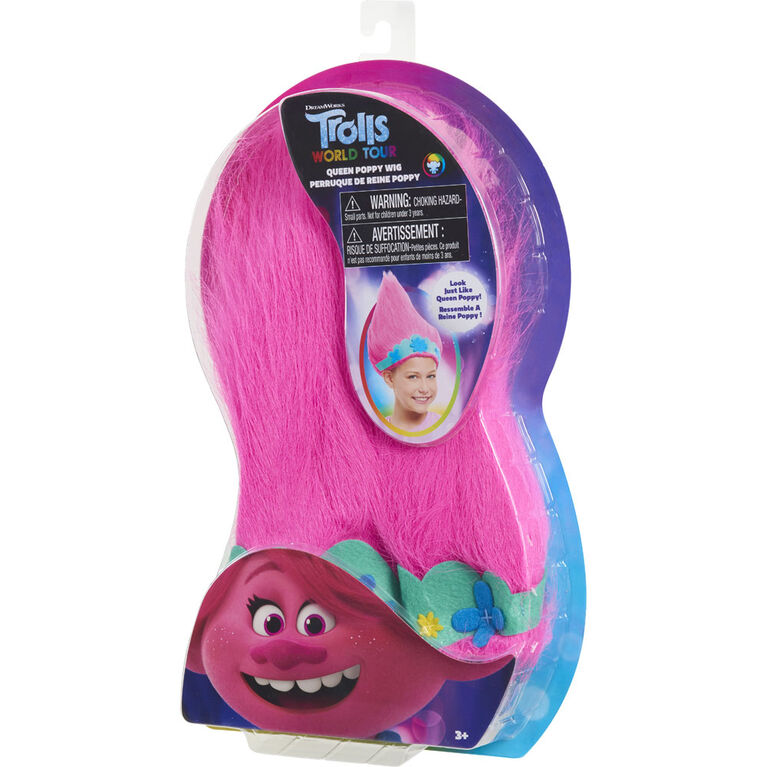 Perruque Troll-rifique de Poppy de DreamWorks Trolls World Tour