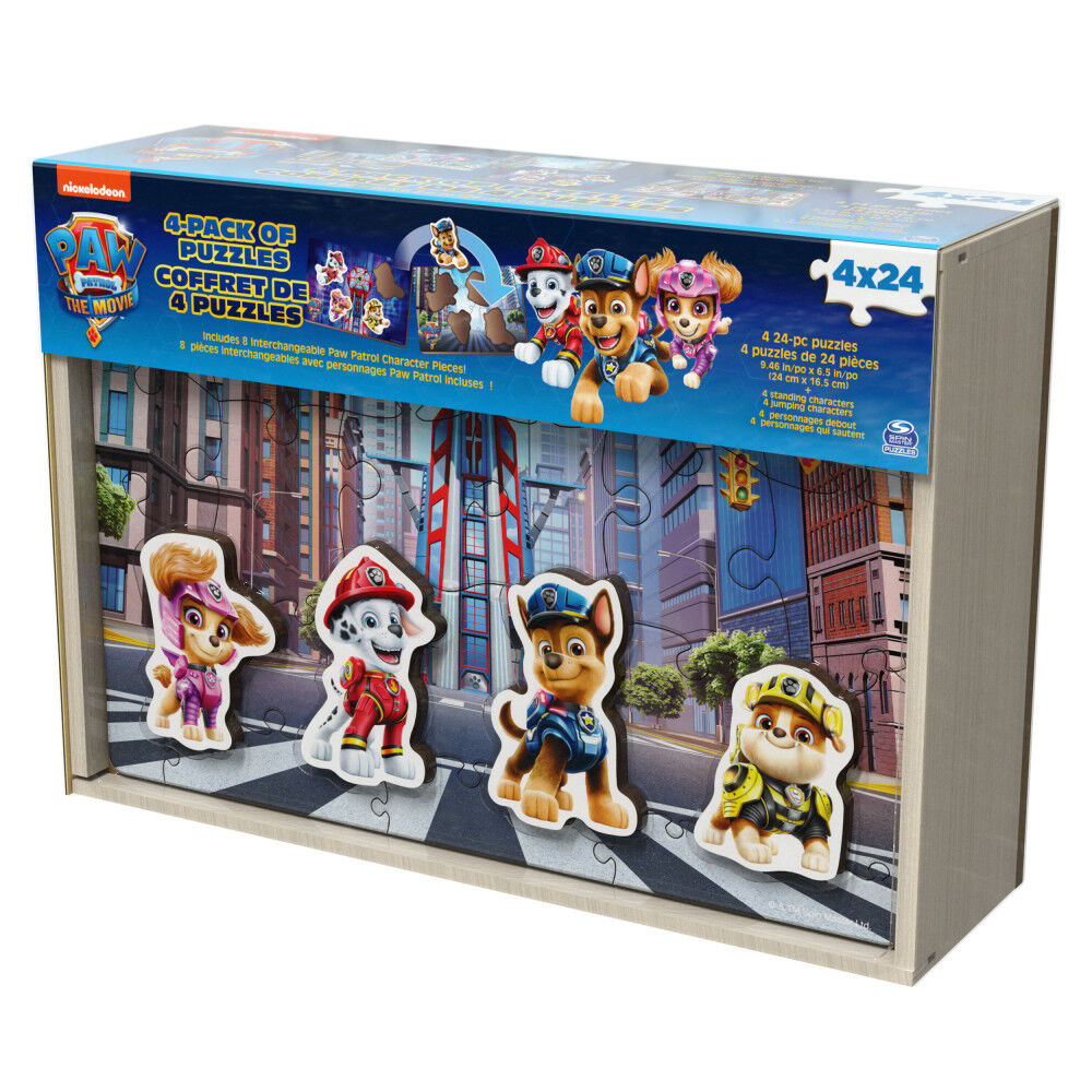 Paw patrol 5 wooden puzzles box 2025 set
