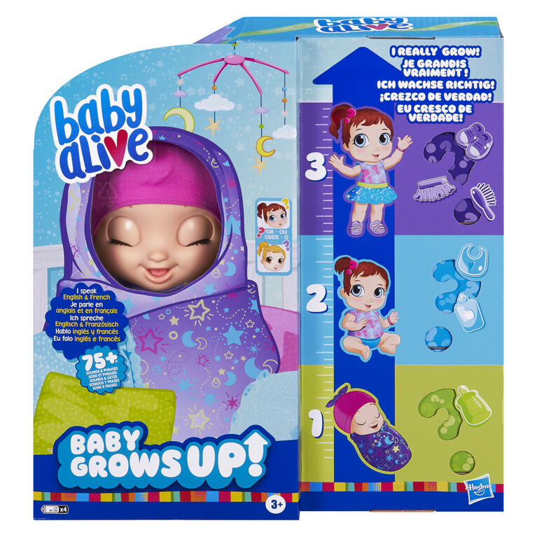 Baby Alive Baby Grows Up (Dreamy) - Shining Skylar or Star Dreamer, Growing and Talking Baby Doll