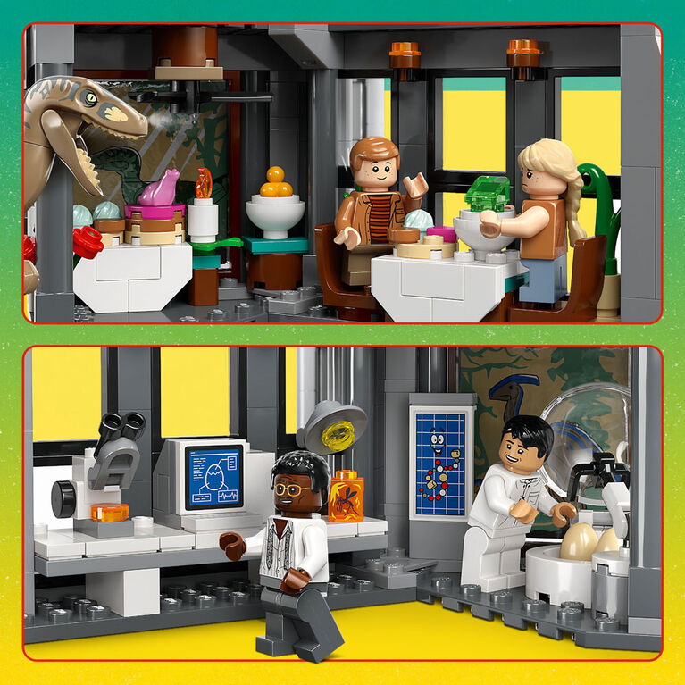 LEGO Jurassic Park Visitor Center: T. rex & Raptor Attack 76961 (693 Pieces)