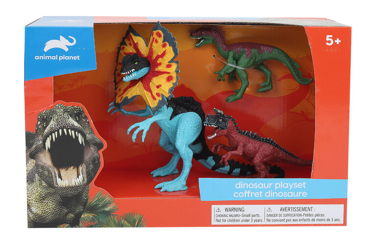 Animal Planet - Dinosaur Playset 3 Pieces - Dilophosaurus Set - R Exclusive