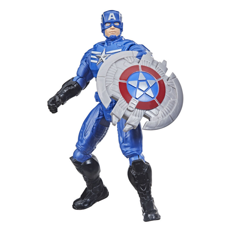 Avengers Mech Strike - Captain America de 15 cm avec accessoire Mech Strike