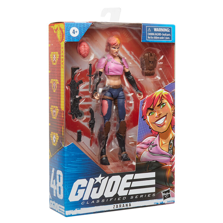 G.I. Joe Classified Series, figurine Zarana 48 de collection avec accessoires multiples, emballage spécial