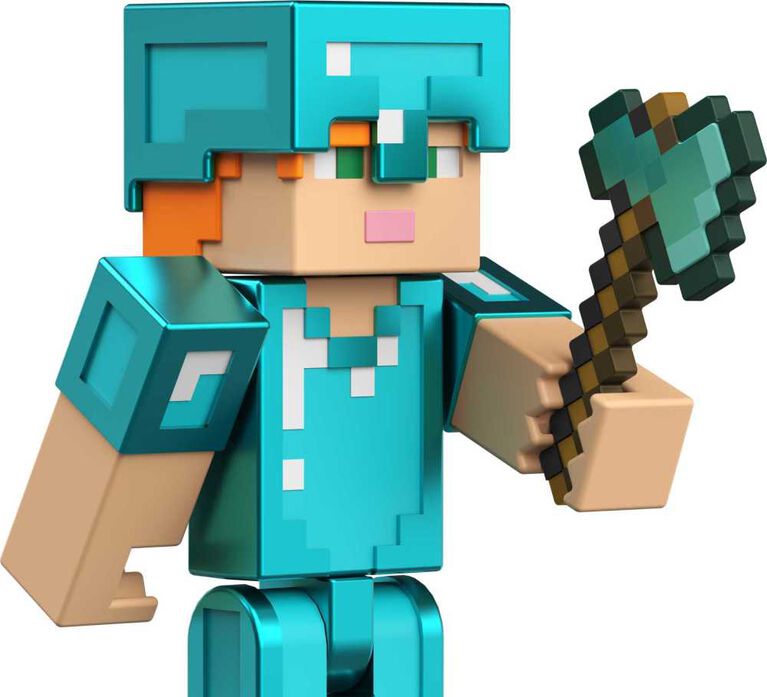 Minecraft Craft-A-Block Alex in Diamond Armor Figure