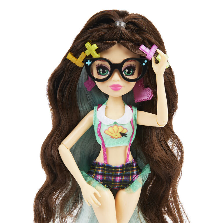 Mermaid High, Spring Break Raynea Mermaid Doll and Accessories with Removable Tail and Color Change Hair Streak