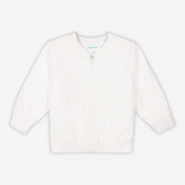 Rococo Veste Zippé Blanc 2/3