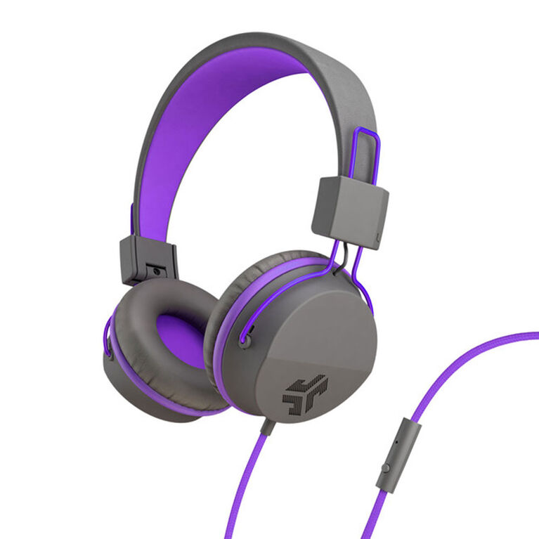 JLab Audio JBuddies Over Ear Headphones Purple/Gray