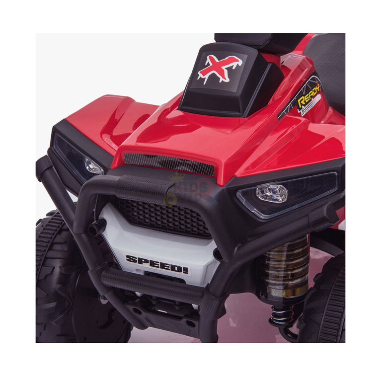 KidsVip 6V X Edition Ride-On ATV- Red - English Edition