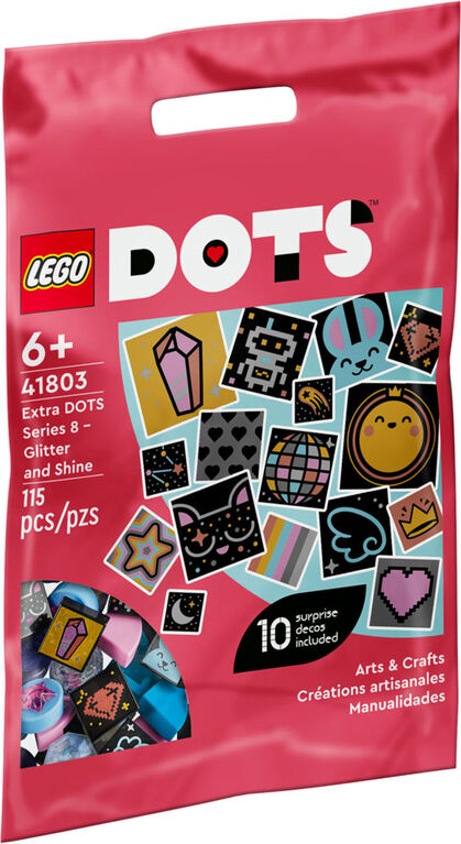 LEGO DOTS DOTS supplémentaires - série 8 - Scintiller et briller 41803 Ensemble de décoration à fabriquer (115 pièces)