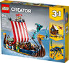LEGO Creator 3-en-1 Le bateau viking et le serpent de Midgard 31132 Ensemble de construction (1 192 pièces)