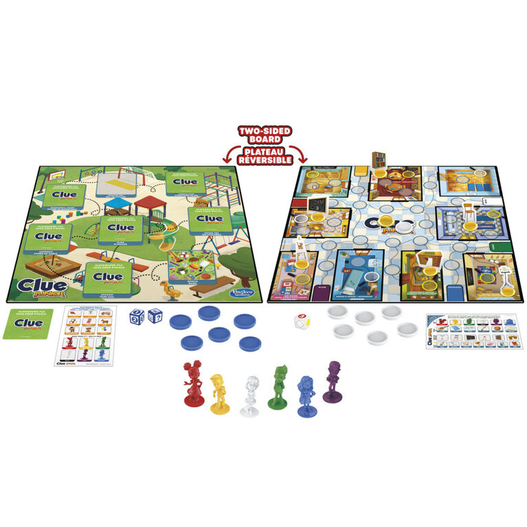 Clue Junior Game, 2-Sided Gameboard, 2 Games in 1, Clue Mystery Game for Younger Kids, Kids Board Games, Junior Games