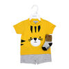 Mini Hop 3 Piece Short Set: Yellow Tiger