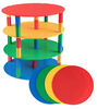 Strictly Briks - Brik Tower - 12" Circle - 4 Baseplates & 30 Stackers - Blue, Green, Red, Yellow