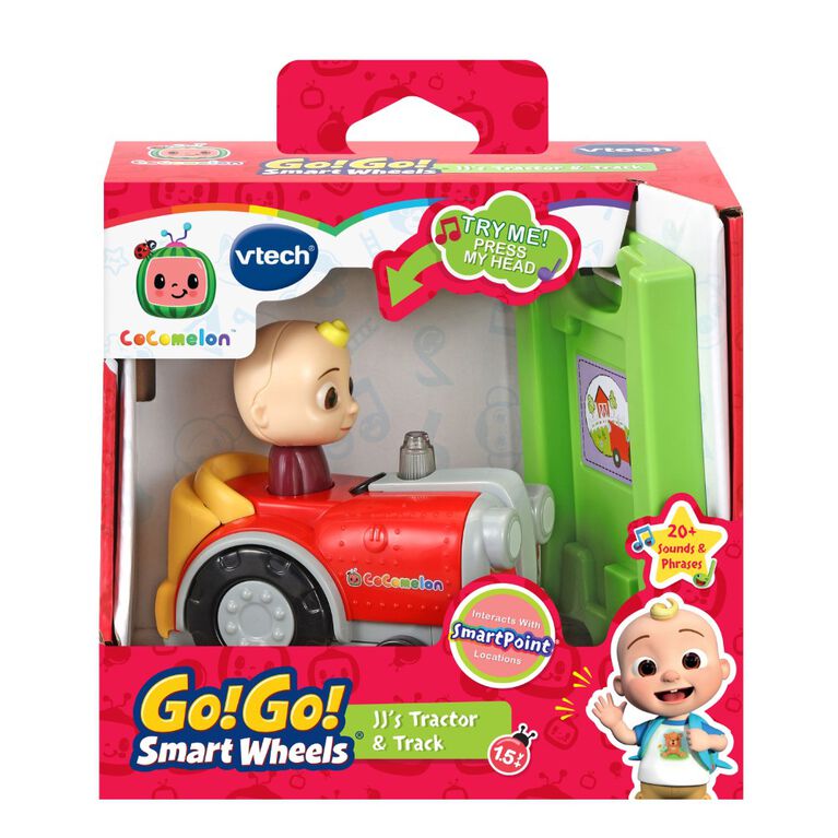 VTech CoComelon Go! Go! Smart Wheels JJ's Tractor and Track - English Edition