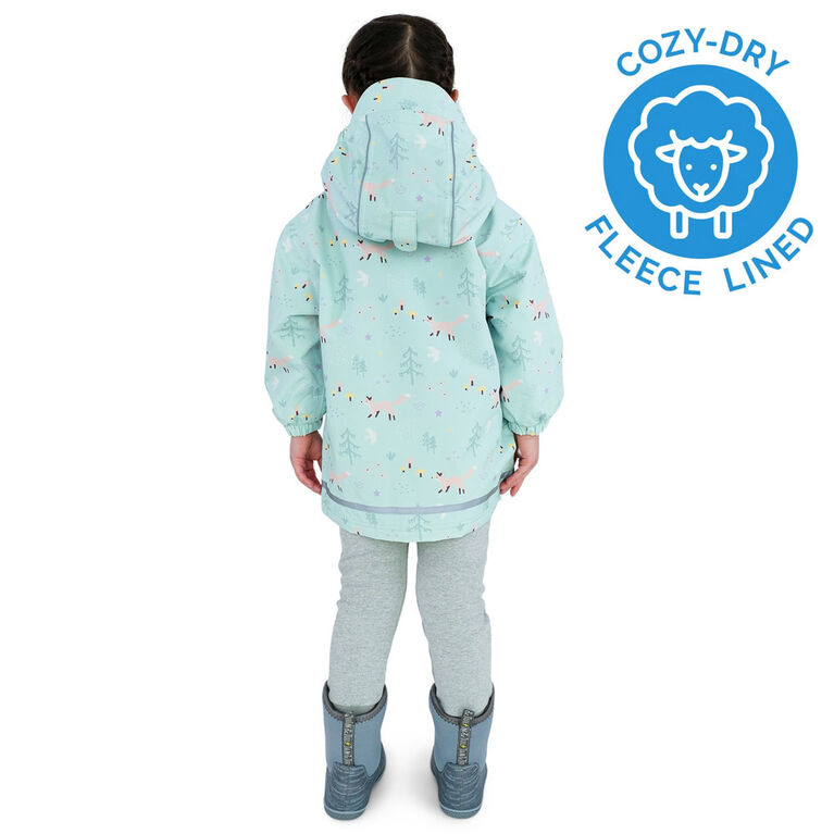 Vestes de Pluie Doublées en Polaire pour Enfants | Forêt Mentholée - 5T (5-6A)