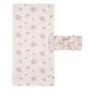 Just Born  - 2 piece Swaddle Blanket+Headband Pink Floral