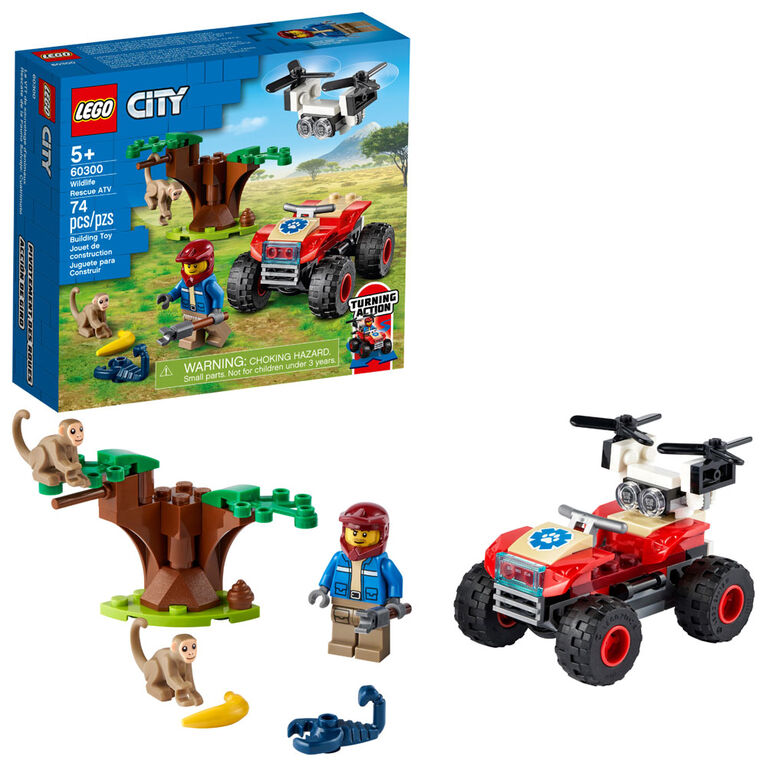 LEGO City Wildlife Le VTT de sauvetage d'animaux 60300 (74 pièces)