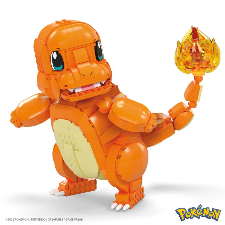 MEGA Pokemon Building Toy Kit Charmander Set with 3 Action Figures (300  Pieces) for Kids