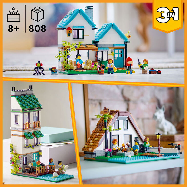 LEGO Creator Cozy House 31139 Building Toy Set (808 Pieces)