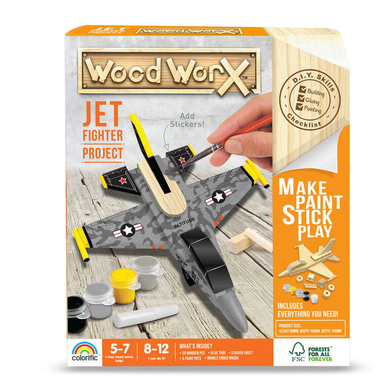 Mini Avion à réaction à assembler Wood WorX