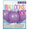 12" Latex Balloons, 10 pieces - Lavender