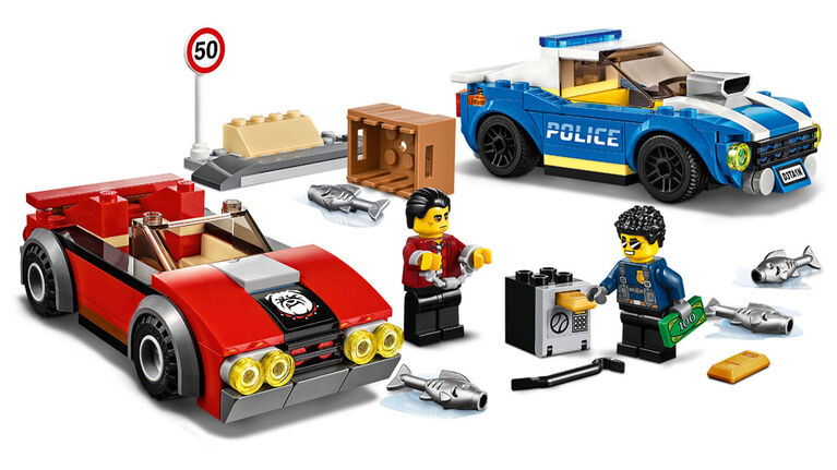 LEGO City Police La course-poursuite sur l'autoroute 60242 (185 pièces)