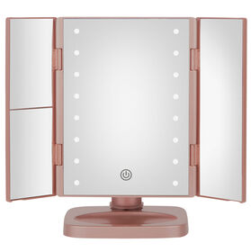 True Glow 1X/2X/3X Led Trifold Mirror