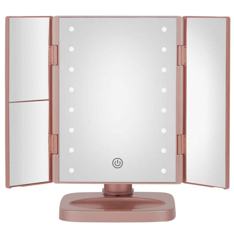 True Glow 1X/2X/3X Led Trifold Mirror