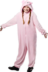 Rubies Piggy Comfywear Hooded Jumpsuit for Kids, Unisex S/M
