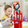 Marvel Spidey and His Amazing Friends Spider Crawl-R 2-in-1 Headquarters Playset, Preschool Toy with 2 Modes, Lights, Sounds
