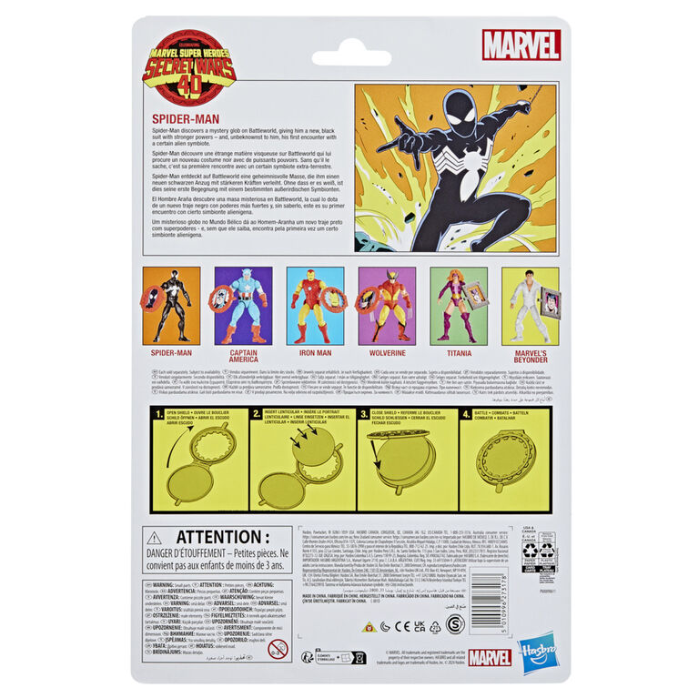 Marvel Legends Series Spider-Man, Avengers Retro Marvel Comics Secret Wars Collectible 6 Inch Action Figure