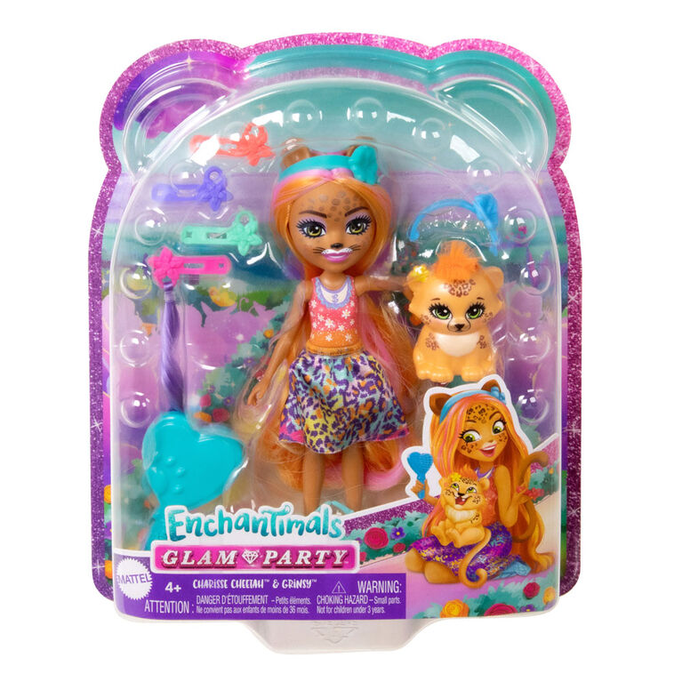 Enchantimals Glam Party Charisse Cheetah and Grinsy Doll - R Exclusive