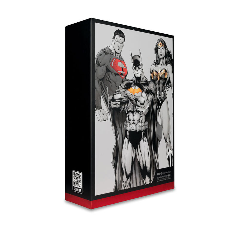 DC Super Powers Batman, Superman & Wonder Woman Black & White Accent Edition Gold Label 3pack