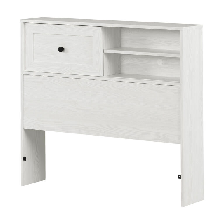 Hazen Twin Bookcase Headboard White Pine