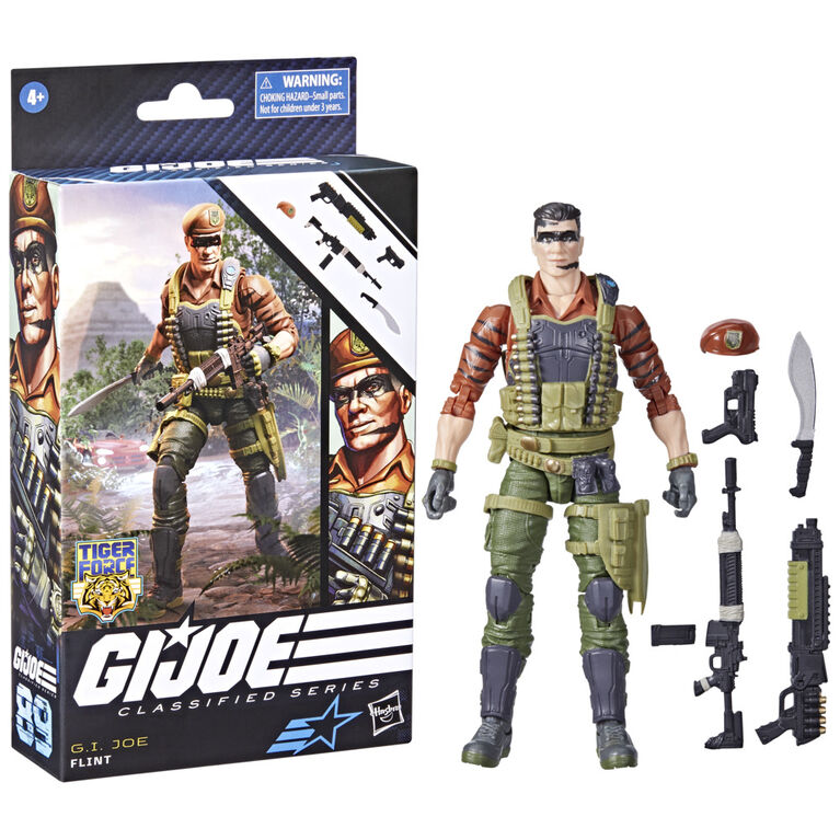 G.I. Joe Classified Series Tiger Force Flint, Collectible G.I. Joe Action Figure, 89, 6 Inch Action Figures - R Exclusive