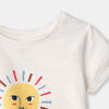 RISE Little Earthling Aline Tee White Sun Print